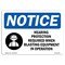Signmission OSHA, Hearing Protection Required With Symbol, 14in X 10in Rigid Plastic, OS-NS-P-1014-L-13389 OS-NS-P-1014-L-13389 - alternate 1